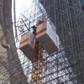 construction hoist with single or double cages for material or passenger